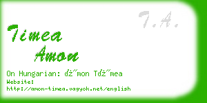 timea amon business card